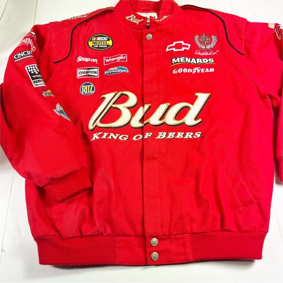 Chase Authentics Jackets & Coats Nascar Chase Authentics Bud King Of Beers Racing Jacket